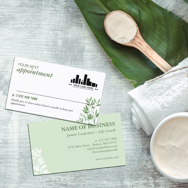 Tarjeta De Citas Logotipo de Terapia de Masaje en el Spa de la Vege (Subido por el creador)