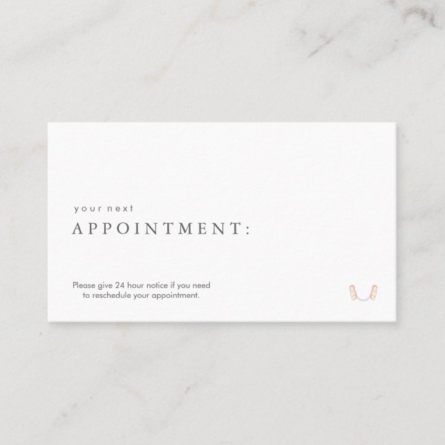 Tarjeta De Citas Logotipo Dentist Tooth (Anverso)