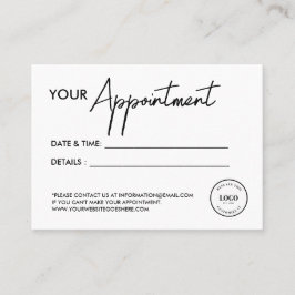 Tarjeta De Citas Logotipo empresarial personalizado simple moderno 