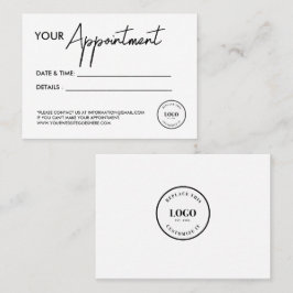 Tarjeta De Citas Logotipo empresarial personalizado simple moderno