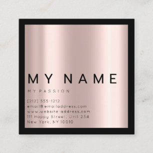Tarjeta De Citas Logotipo mínimo simplemente moderno color de rosa