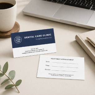 Tarjeta De Citas Logotipo Profesional de Dentista Clínica Dental