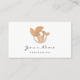 Tarjeta De Citas Logotipo subió Ayurveda sano del oro de la dieta