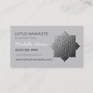 Tarjeta De Citas Lotus Namaste OM (Aum)