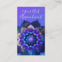 Tarjeta De Citas Mandala de Loto Azul
