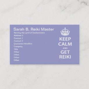 Tarjeta De Citas Mantén la calma y consigue Reiki