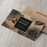Tarjeta De Citas Maquillaje Artista Hair Salon Vintage Floral Kraft<br><div class="desc">Cartas de citas de Kraft de color negro floral marrón marrón del salón de belleza del artista del pelo.</div>