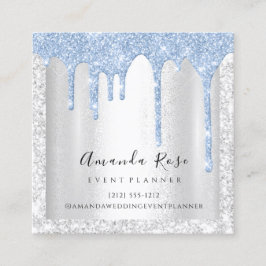 Tarjeta De Citas Maquillaje Artista Organizador de eventos Plata Gr