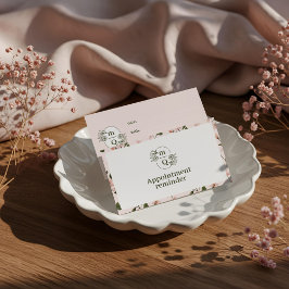 Tarjeta De Citas Marca de logotipo de Escudo de monograma de acuare