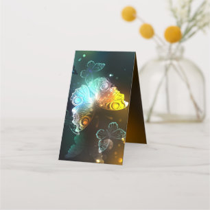 Tarjeta De Citas Mariposa luminosa y mariposas nocturnas