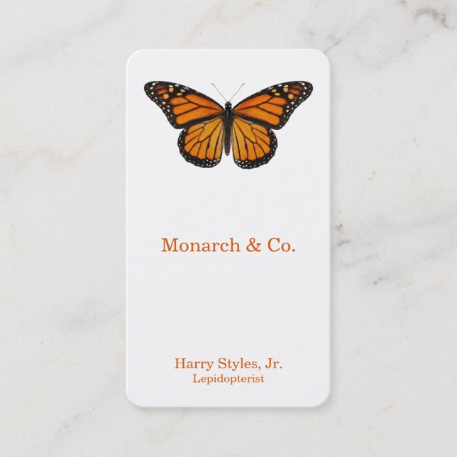 Tarjeta De Citas Mariposa Monarca (Anverso)
