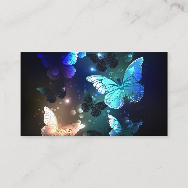 Tarjeta De Citas Mariposa nocturna fluida (Anverso)