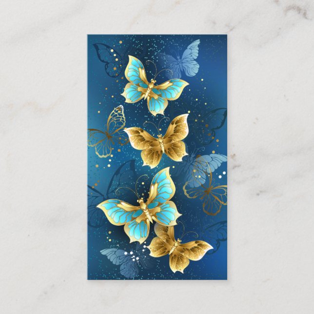 Tarjeta De Citas Mariposas doradas (Anverso)