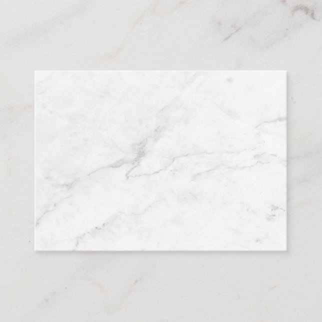 Tarjeta De Citas Mármol Blanco (Anverso)