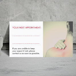 Tarjeta De Citas Masaje de Espalda para Mujeres Simple y Elegante