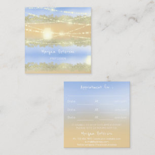 Tarjeta De Citas Masaje Spa Wellness Pastel Gold Luces Belleza