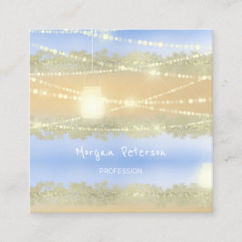 Tarjeta De Citas Masaje Spa Wellness Pastel Gold Luces Belleza