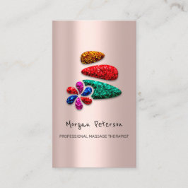 Tarjeta De Citas Masaje Spa Wellness Rosa de logotipo de Floral Sto