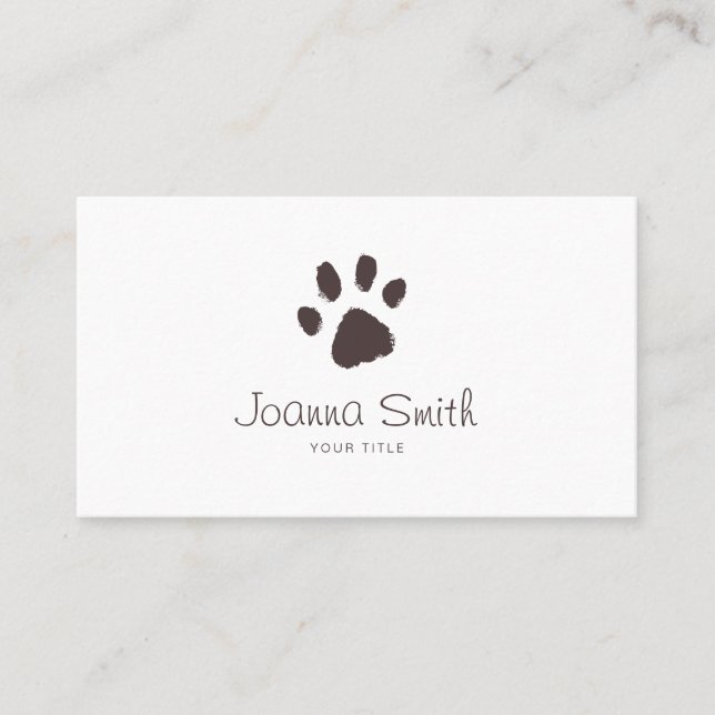 Tarjeta De Citas Mascota Caminando Perro Paw Sitting Vet Nombramien (Anverso)