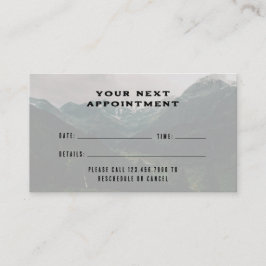 Tarjeta De Citas Masculino Rústico Bosque Montañas Al Aire Libre