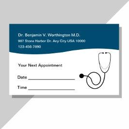 Tarjeta De Citas Medical Office Patient Appointment Cards