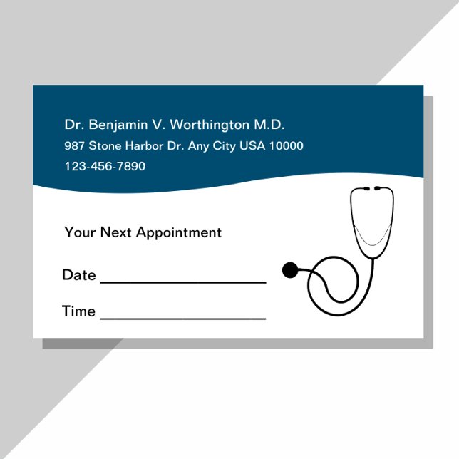 Tarjeta De Citas Medical Office Patient Appointment Cards (Subido por el creador)