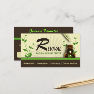 Tarjeta De Citas Medicina alternativa Homeopatía Botella y Dropper