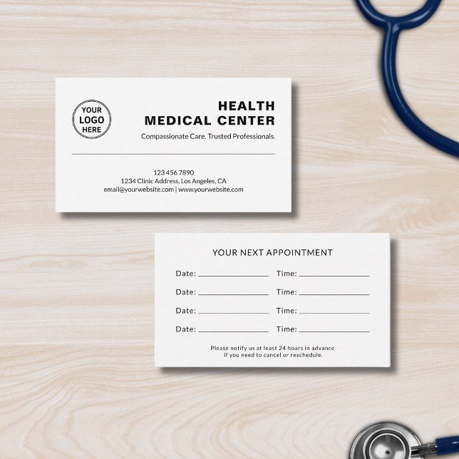 Tarjeta De Citas Médico de Clínica Médica Múltiple (Medical Clinic Doctor Multiple Appointment Card)