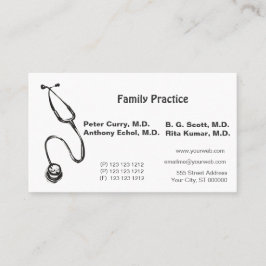 Tarjeta De Citas Médico del RN del estetoscopio de la enfermería de