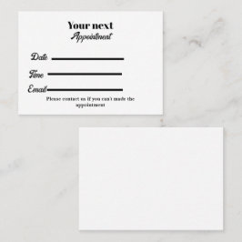 Tarjeta De Citas Médico elegante y blanco sencillo