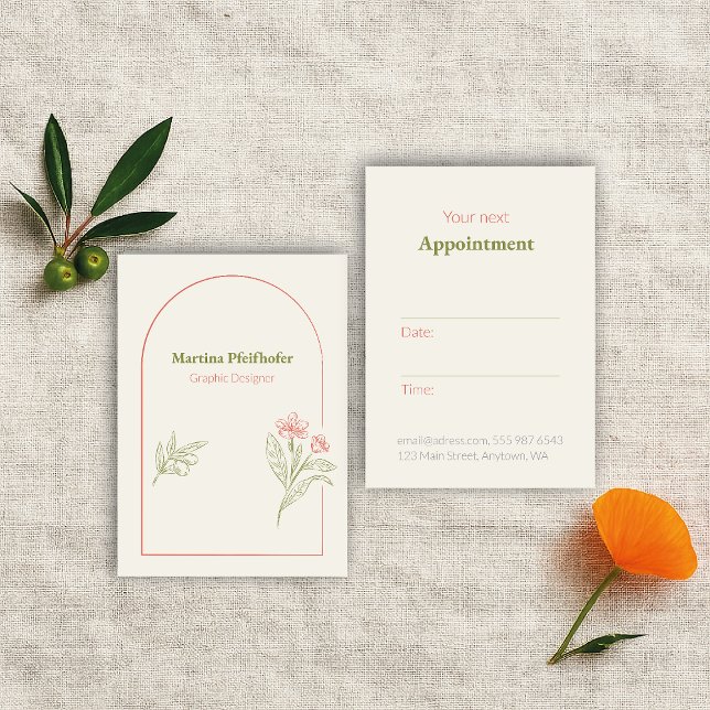 Tarjeta De Citas Mediterranean & Elegant (Subido por el creador)