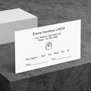 Tarjeta De Citas Mental Health Counselor Office Appointment Cards