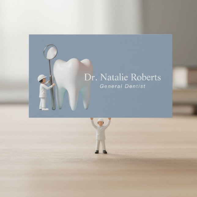 Tarjeta De Citas Mini Dentista y Dental Brillante Cuidado Dental Az (Subido por el creador)