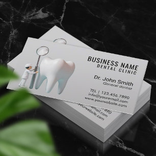 Tarjeta De Citas Mini Dentista y Oficina Dental para Dientes Brilla