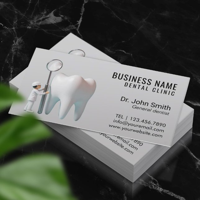 Tarjeta De Citas Mini Dentista y Oficina Dental para Dientes Brilla (Subido por el creador)