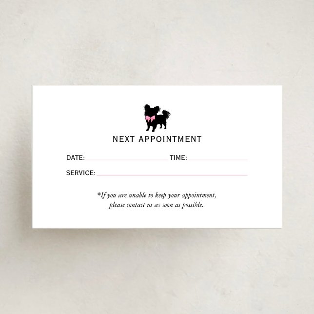 Tarjeta De Citas Minimal Pet Silhouette Dog Grooming (Subido por el creador)