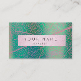 Tarjeta De Citas MINIMALISMO ABSTRACTO ROSA ROSA Verde