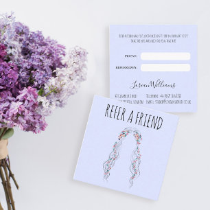 Tarjeta De Citas Minimalista Hairstylist Bride Wavy Hair Moda Flora