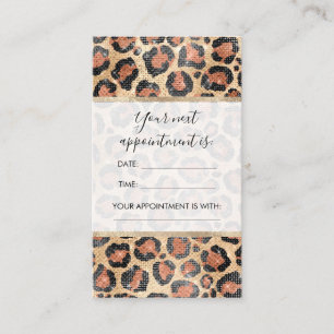 Tarjeta De Citas Moda de lujo Impresión de animales de leopardo neg