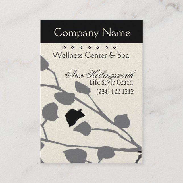 Tarjeta De Citas Modelo corporativo de la planta del árbol del (Anverso)