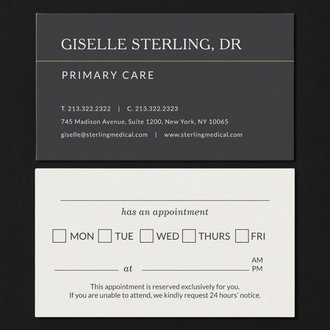 Tarjeta De Citas Modern Doctor Office Appointment Reminder (Subido por el creador)