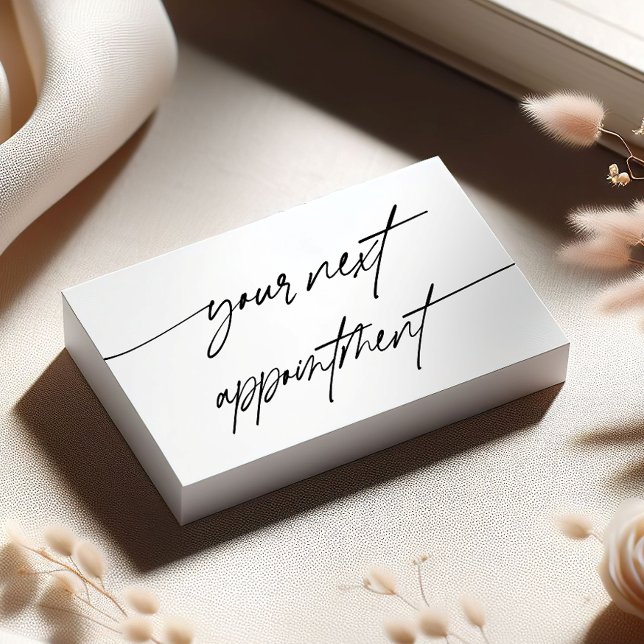 Tarjeta De Citas Modern Elegant Your Next Designation Script (Subido por el creador)