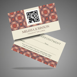Tarjeta De Citas Modern Geometric Appointment Card Marsala