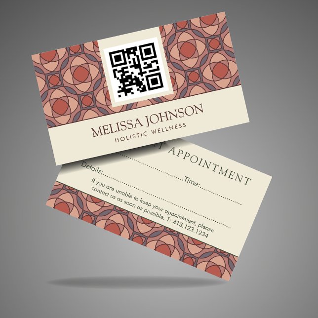 Tarjeta De Citas Modern Geometric Appointment Card Marsala (Subido por el creador)