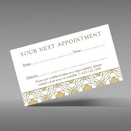 Tarjeta De Citas Modern Gold Geometric Appointment Card