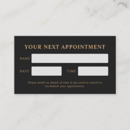 Tarjeta De Citas Modern Luxury Charcoal Golden Paw Pet Care