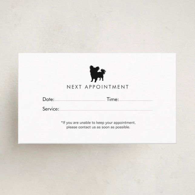 Tarjeta De Citas Modern Minimalist Dog Grooming Silhouette Logo (Subido por el creador)
