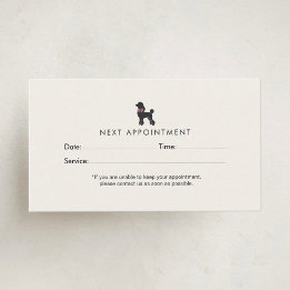 Tarjeta De Citas Modern Neutral Dog Groomer Appointment | Editable 