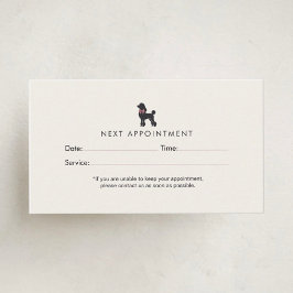 Tarjeta De Citas Modern Neutral Dog Groomer Appointment | Editable 