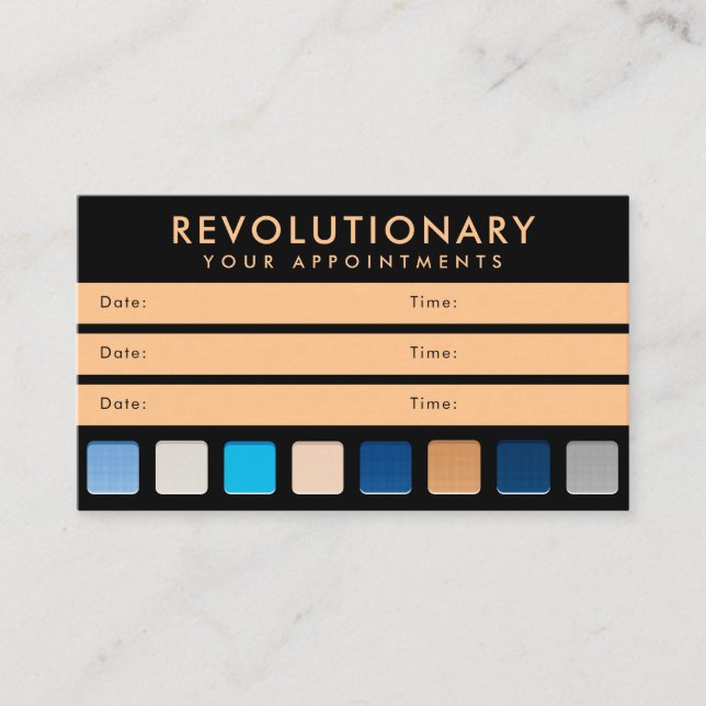 Tarjeta De Citas Moderno artista de maquillaje dorado azul Eyeshado (Anverso)